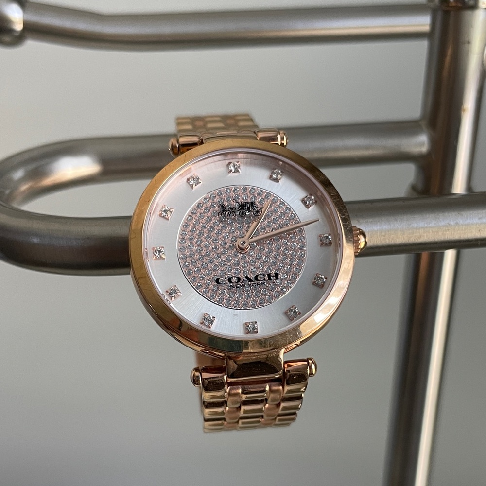 NWOT Coach Gold-Tone Watch with Crystal Dial